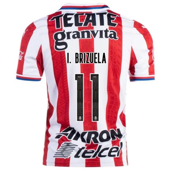 Chivas Guadalajara Home Kit Soccer Jersey ISAÁC BRIZUELA #11 2020/21